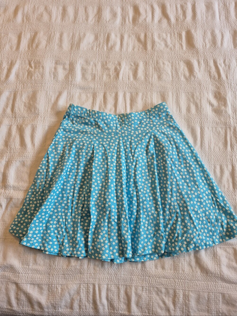 Lands' End girls size Medium or 10/12 blue with tiny flower print shorts EUC